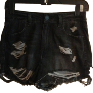 REFUGE faded black distressed shorts.  Size 0. Good used condition.
